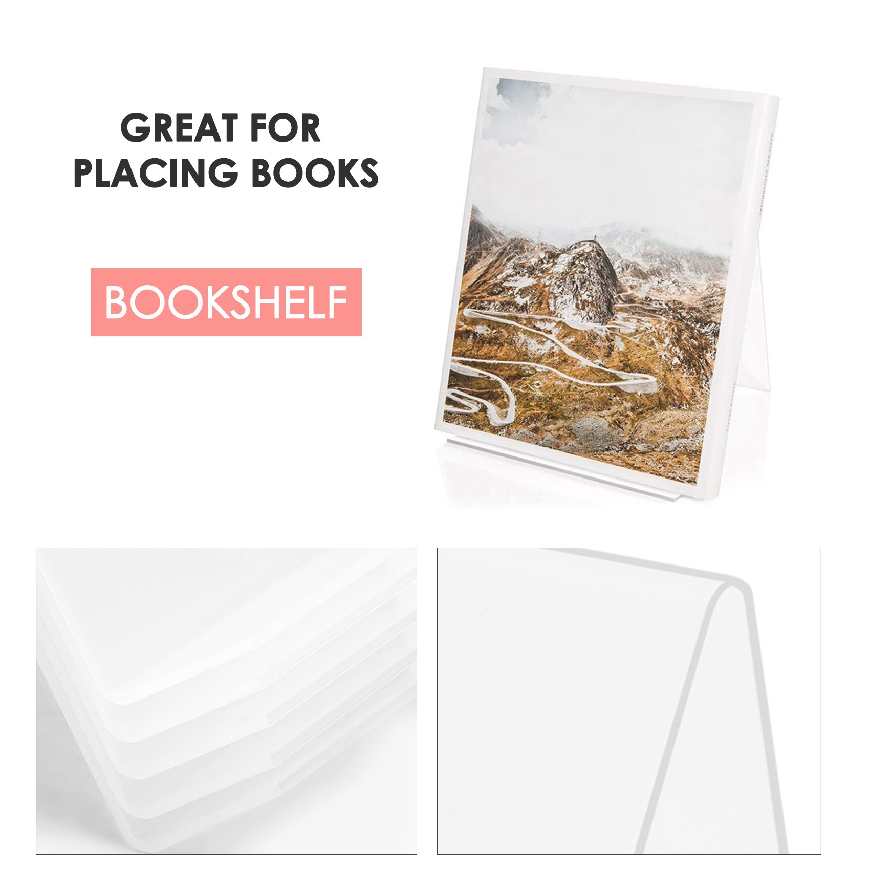 حامل كتب أكريليك من COFA مع حا - مراجعة Clear Acrylic Book Stand Holder وسعره