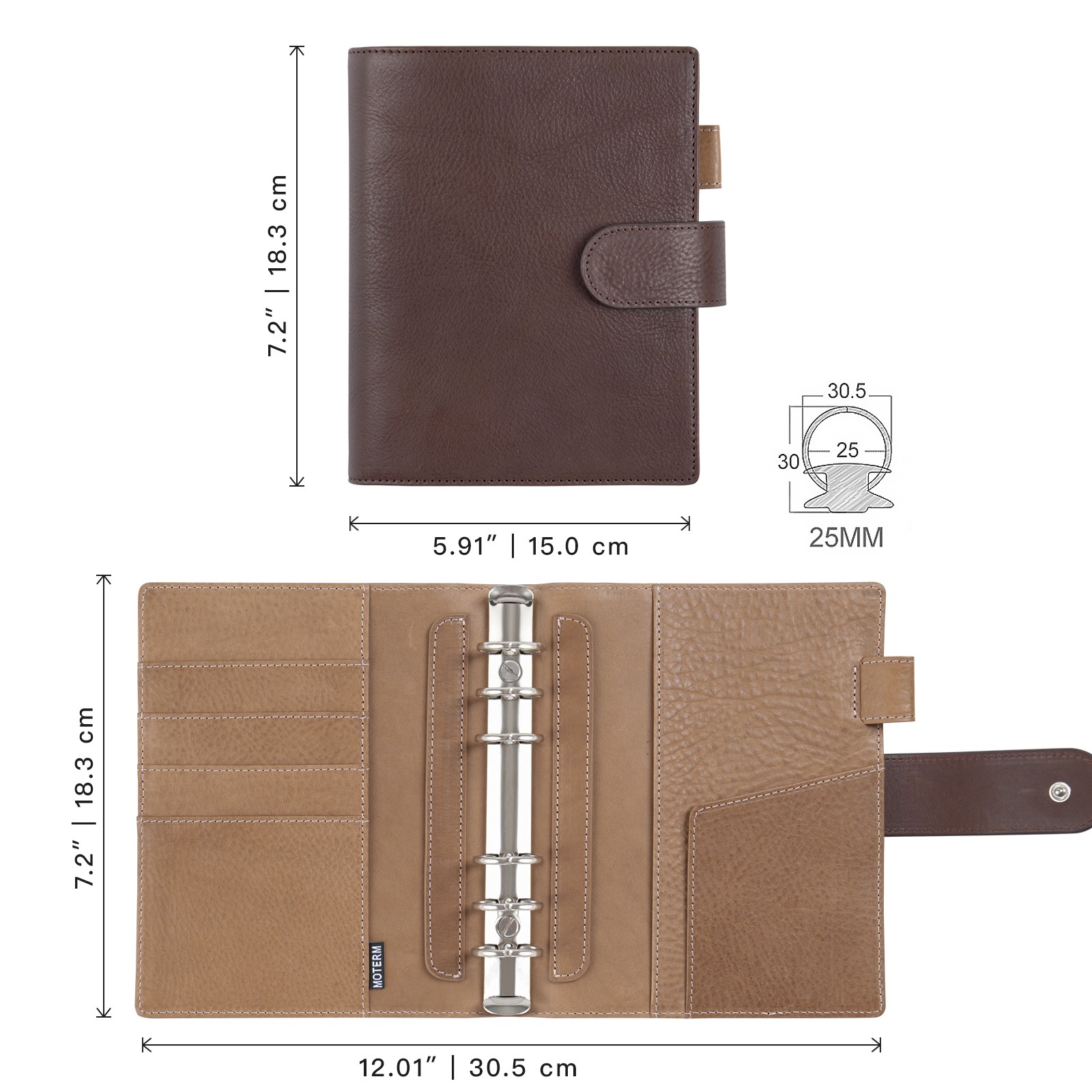 Moterm Franklin Covey حجم صغير - مراجعة Vintage Leather Journal Notebook وسعره