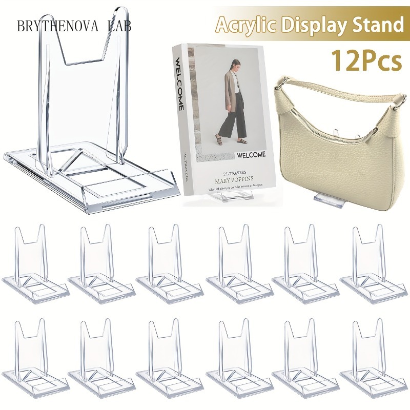 12 قطعة حامل عرض أكريليك شفاف  - مراجعة Clear Acrylic Book Stand Holder وسعره