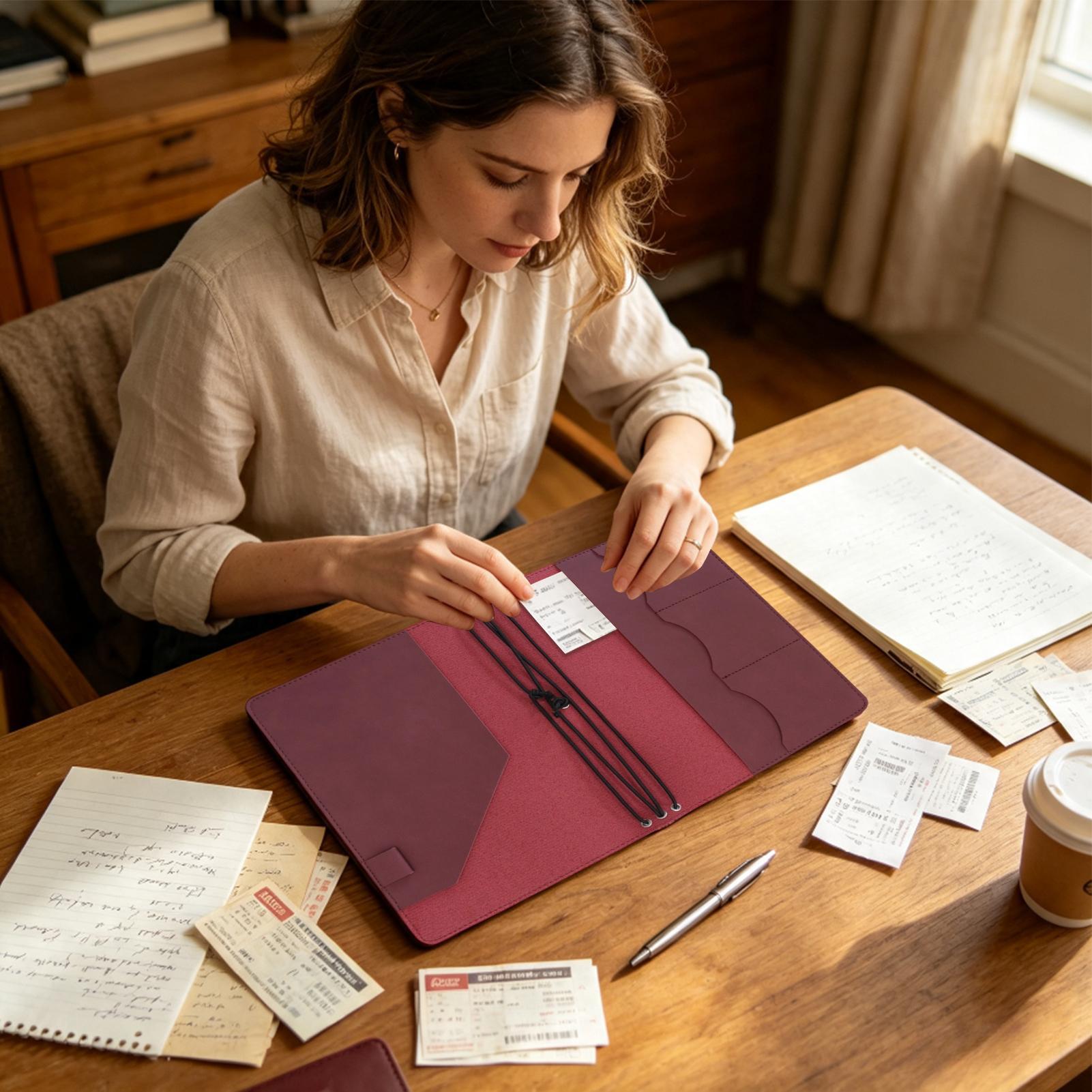 غلاف دفتر يوميات A5 من الجلد ا - مراجعة Vintage Leather Journal Notebook وسعره